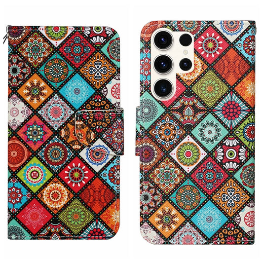 For Samsung Galaxy S25 Ultra 5G Colored Drawing Pattern Leather Phone Case(Ethnic Style) - Galaxy S25 Ultra 5G Cases by PMC Jewellery | Online Shopping South Africa | PMC Jewellery | Buy Now Pay Later Mobicred