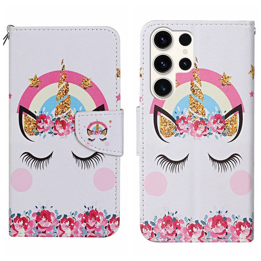 For Samsung Galaxy S25 Ultra 5G Colored Drawing Pattern Leather Phone Case(Crown) - Galaxy S25 Ultra 5G Cases by PMC Jewellery | Online Shopping South Africa | PMC Jewellery | Buy Now Pay Later Mobicred