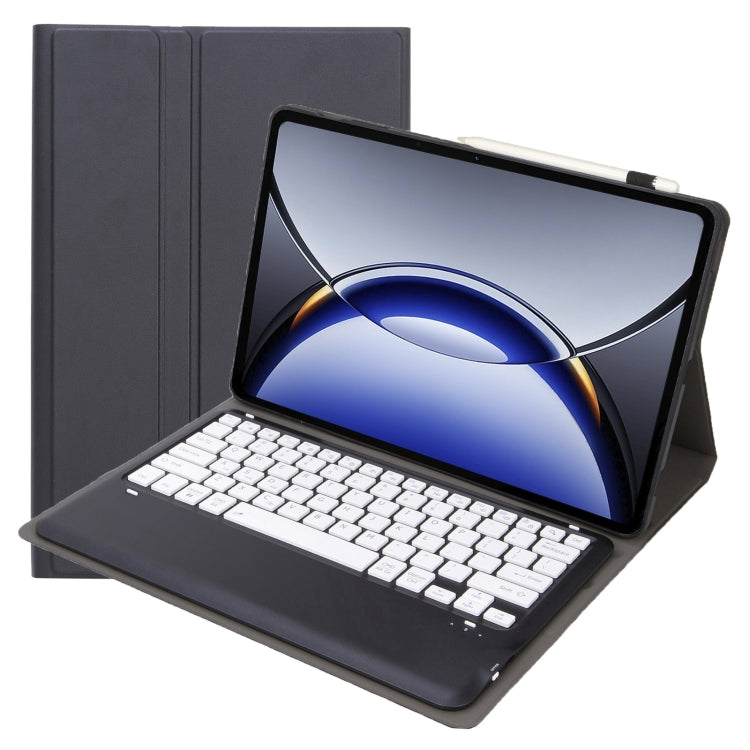 For OPPO Pad 3 12.1inch OP15-A TPU Ultra-thin Detachable Bluetooth Keyboard Leather Case with Touchpad(Black + White) - free shipping - PMC Jewellery - Order now!