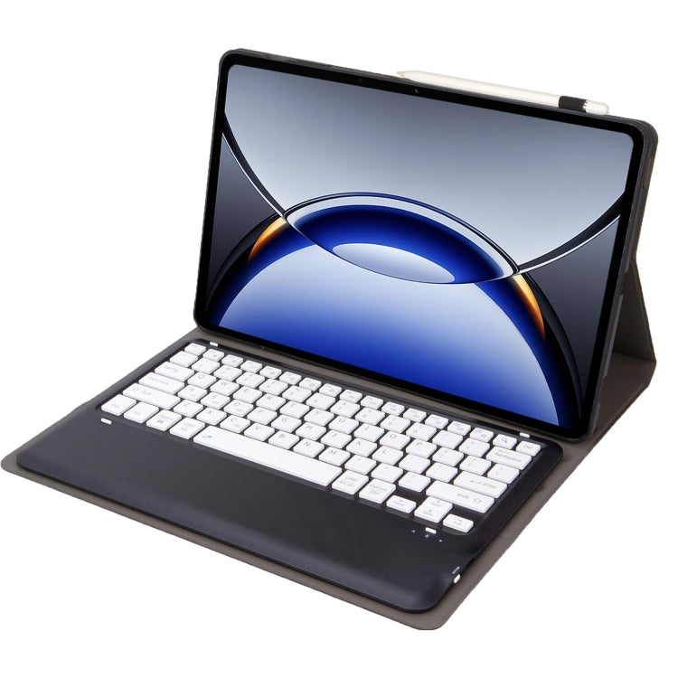 For OPPO Pad 3 12.1inch OP15-A TPU Ultra-thin Detachable Bluetooth Keyboard Leather Case with Touchpad(Black + White) - free shipping - PMC Jewellery - Order now!