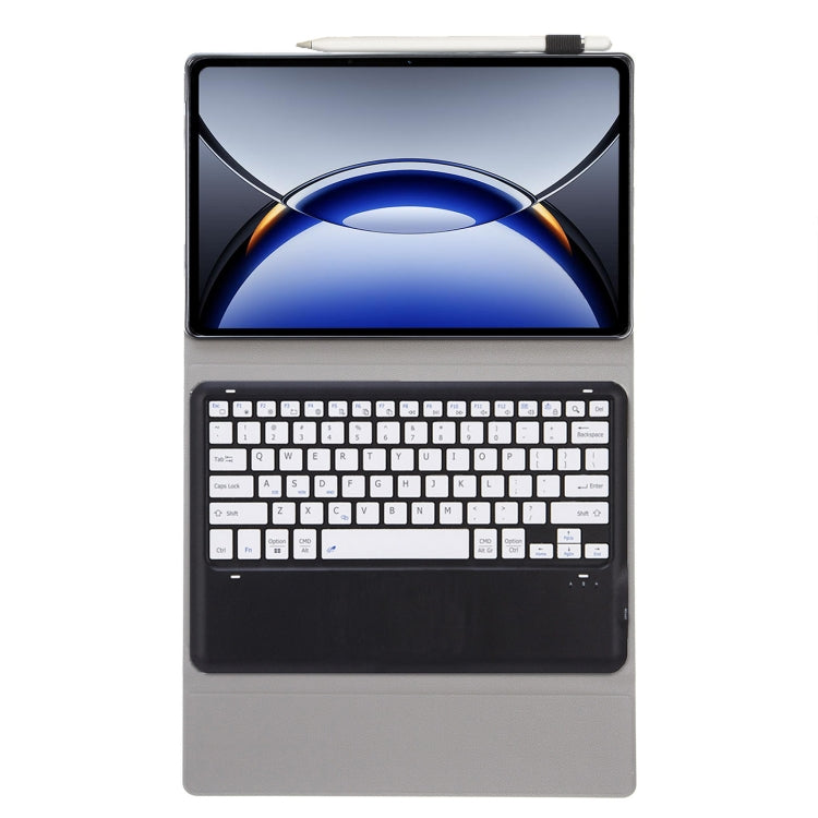 For OPPO Pad 3 12.1inch OP15-A TPU Ultra-thin Detachable Bluetooth Keyboard Leather Case with Touchpad(Black + White) - free shipping - PMC Jewellery - Order now!