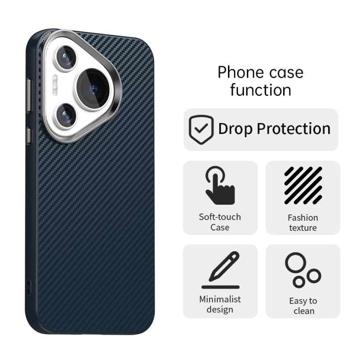 For Huawei Pura 70 Pro+ Carbon Fiber Series IMD Phone Case(Blue) - Huawei Cases by PMC Jewellery | Online Shopping South Africa | PMC Jewellery | Buy Now Pay Later Mobicred