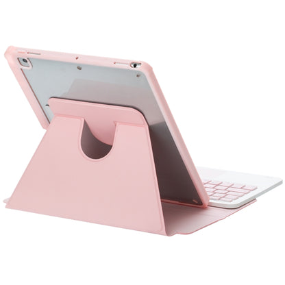 For iPad Pro 11 2024 L13-A 360 Rotation Acrylic Transparent Bluetooth Keyboard Leather Case With Touch Control(Pink) - For iPad Pro by PMC Jewellery | Online Shopping South Africa | PMC Jewellery | Buy Now Pay Later Mobicred