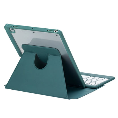 For iPad Pro 11 2024 L13-BS 360 Rotation Acrylic Transparent Bluetooth Keyboard Leather Case with Backlight(Green) - For iPad Pro by PMC Jewellery | Online Shopping South Africa | PMC Jewellery | Buy Now Pay Later Mobicred