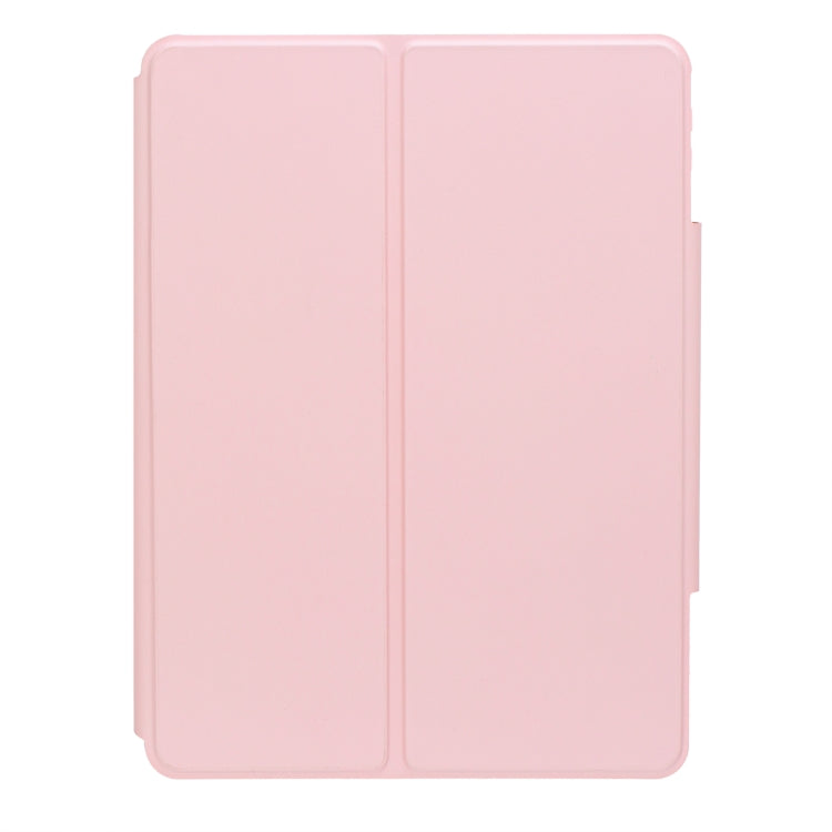 For iPad Pro 11 2024 YL13 360 Rotation Acrylic Transparent Round Keycap Bluetooth Keyboard Leather Case(Pink) - For iPad Pro by PMC Jewellery | Online Shopping South Africa | PMC Jewellery | Buy Now Pay Later Mobicred