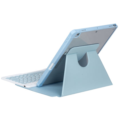 For iPad Pro 11 2024 YL13 360 Rotation Acrylic Transparent Round Keycap Bluetooth Keyboard Leather Case(Blue) - For iPad Pro by PMC Jewellery | Online Shopping South Africa | PMC Jewellery | Buy Now Pay Later Mobicred