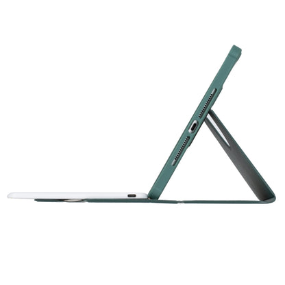 For iPad Pro 11 2024 YL13 360 Rotation Acrylic Transparent Round Keycap Bluetooth Keyboard Leather Case(Green) - For iPad Pro by PMC Jewellery | Online Shopping South Africa | PMC Jewellery | Buy Now Pay Later Mobicred