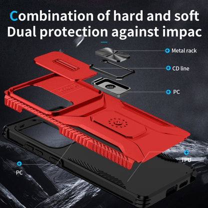 For Samsung Galaxy S25 Ultra 5G Sliding Camshield Holder Phone Case(Red) - Galaxy S25 Ultra 5G Cases by PMC Jewellery | Online Shopping South Africa | PMC Jewellery | Buy Now Pay Later Mobicred