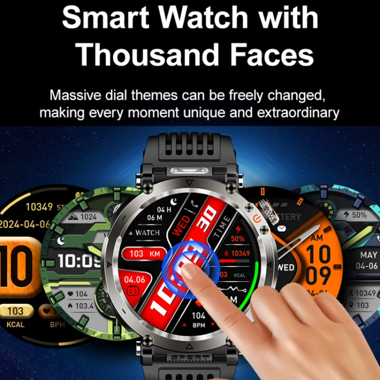 HT30 1.7 inch IP68 Waterproof Camouflage Silicone Band Smart Watch, Support Flashlight / Banknote Detector Light / Compass(Blue) - Smart Wristbands by PMC TechLife | Online Shopping South Africa | PMC TechLife | Buy Now Pay Later Mobicred
