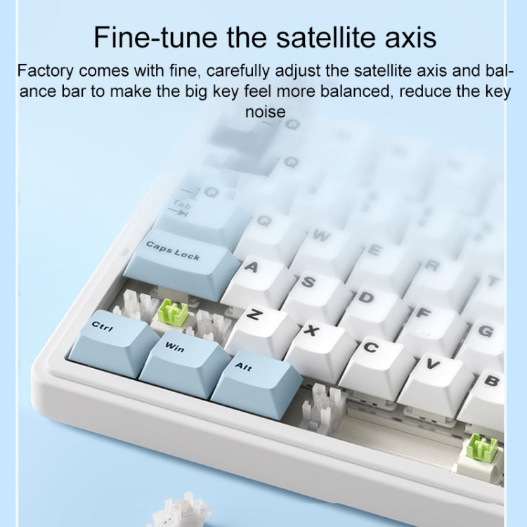 AULA F75 80 Keys Wired/2.4G/Bluetooth Three Model Customized RGB Mechanical Keyboard(Gradient Grey) - Wireless Keyboard by AULA | Online Shopping South Africa | PMC TechLife | Buy Now Pay Later Mobicred