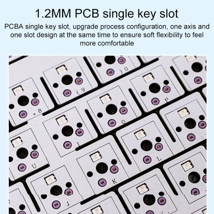 AULA F75 80 Keys Wired/2.4G/Bluetooth Three Model Customized RGB Mechanical Keyboard(Gradient Grey) - Wireless Keyboard by AULA | Online Shopping South Africa | PMC TechLife | Buy Now Pay Later Mobicred
