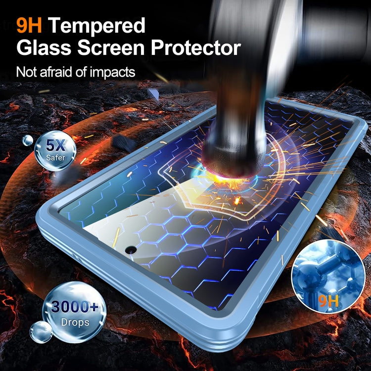 For Samsung Galaxy S25 Ultra 5G Tempered Glass MagSafe Phone Case(Sky Blue) - Galaxy S25 Ultra 5G Cases by PMC Jewellery | Online Shopping South Africa | PMC Jewellery | Buy Now Pay Later Mobicred