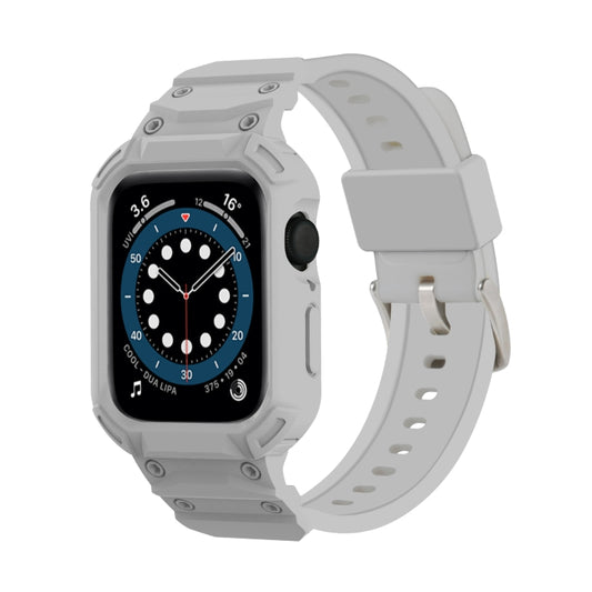 For Apple Watch Series 10 42mm Armor TPU Case Integrated Watch Band(Light Grey) - Watch Cases by PMC Jewellery | Online Shopping South Africa | PMC Jewellery | Buy Now Pay Later Mobicred