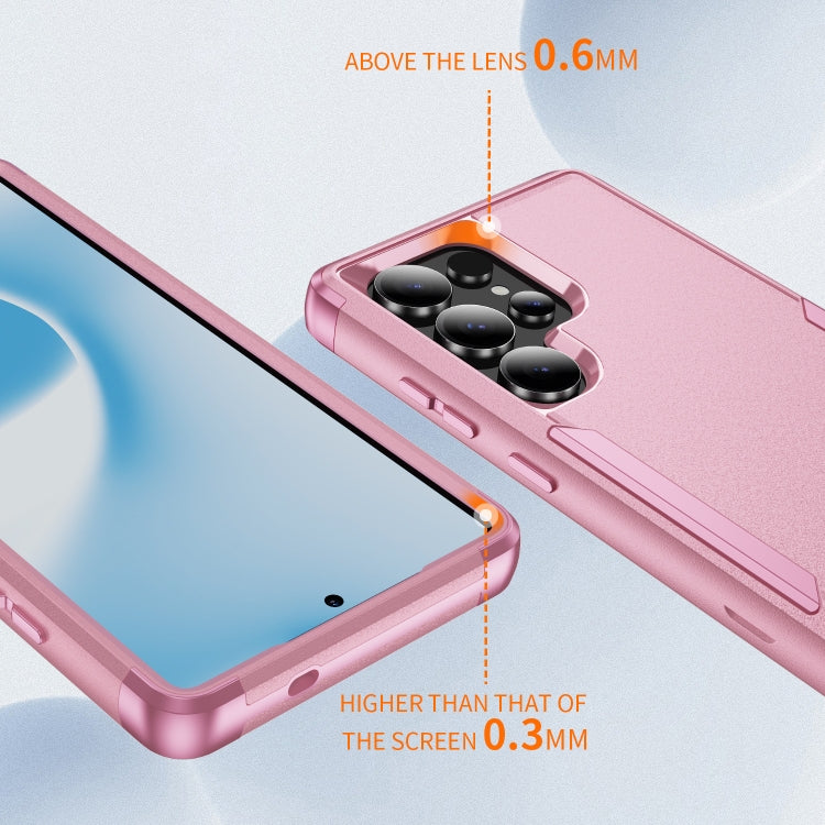 For Samsung Galaxy S25 Ultra 5G TPU + PC Shockproof Protective Phone Case(Pink) - Galaxy S25 Ultra 5G Cases by PMC Jewellery | Online Shopping South Africa | PMC Jewellery | Buy Now Pay Later Mobicred