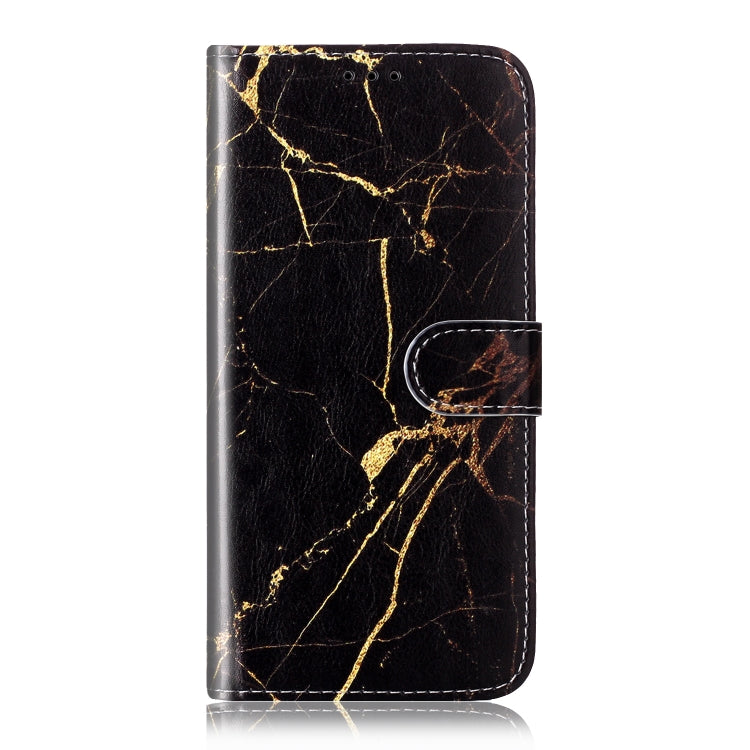 For Samsung Galaxy S25+ 5G Colored Drawing Marble Pattern Leather Phone Case(Black Gold Marble) - Galaxy S25+ 5G Cases by PMC Jewellery | Online Shopping South Africa | PMC Jewellery | Buy Now Pay Later Mobicred