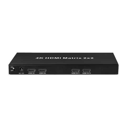 Measy MT4322 4K 30Hz 2 In 2 Out HDMI Matrix Switch Support Seamless Switching, EU Plug(Black) - Switch by Measy | Online Shopping South Africa | PMC Jewellery | Buy Now Pay Later Mobicred