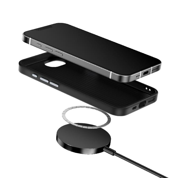 For iPhone 16e ABEEL C Carbon Fiber Series 6D Micro Relief MagSafe Phone Case(Black) - iPhone 16e Cases by PMC TechLife | Online Shopping South Africa | PMC TechLife | Buy Now Pay Later Mobicred