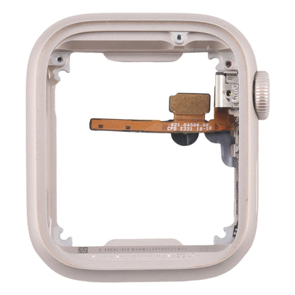 For Apple Watch Series 7 / 8 / 9 41MM GPS Aluminium Alloy Middle Frame Bezel Plate with Crown Spin Axis Flex Cable(Starlight) - Middle Frame by PMC Jewellery | Online Shopping South Africa | PMC Jewellery | Buy Now Pay Later Mobicred