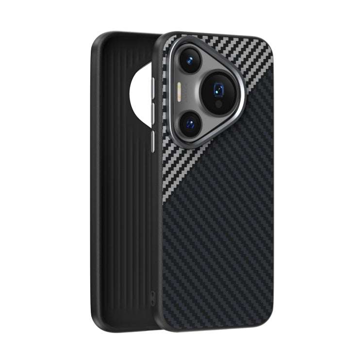 For Huawei Pura 70 ABEEL C Carbon Fiber Series 6D Micro Relief MagSafe Phone Case(Black Grey) - Huawei Cases by PMC Jewellery | Online Shopping South Africa | PMC Jewellery | Buy Now Pay Later Mobicred