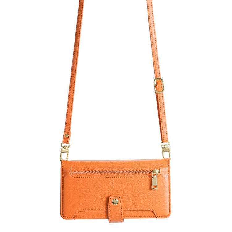 For Fujitsu Arrows We2 Sheep Texture Cross-body Zipper Wallet Leather Phone Case(Orange) - free shipping - PMC TechLife - Order now!