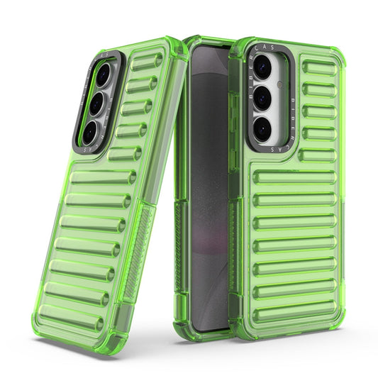 For Samsung Galaxy S25+ 5G High Transparency TPU Hybrid PC Airbag Phone Case(Transparent Green) - Galaxy S25+ 5G Cases by PMC Jewellery | Online Shopping South Africa | PMC Jewellery | Buy Now Pay Later Mobicred