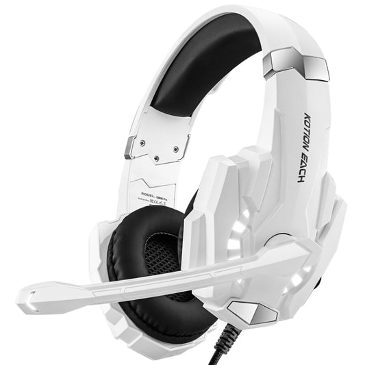 KOTION EACH G9000 Pro On-Ear Gaming Headset with Mic, Cable Length: About 2.1m(Black White) - Multimedia Headset by KOTION EACH | Online Shopping South Africa | PMC Jewellery | Buy Now Pay Later Mobicred