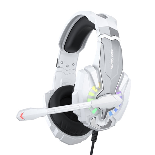 KOTION EACH G9000 Plus On-Ear Gaming Headset with Mic, Length: About 2.1m(Black White) - Multimedia Headset by KOTION EACH | Online Shopping South Africa | PMC Jewellery | Buy Now Pay Later Mobicred