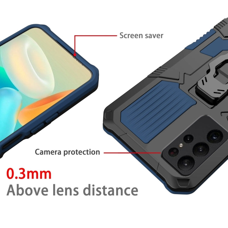 For Samsung Galaxy S25 Ultra 5G Armor Warrior Shockproof PC + TPU Phone Case(Blue) - Galaxy S25 Ultra 5G Cases by PMC Jewellery | Online Shopping South Africa | PMC Jewellery | Buy Now Pay Later Mobicred