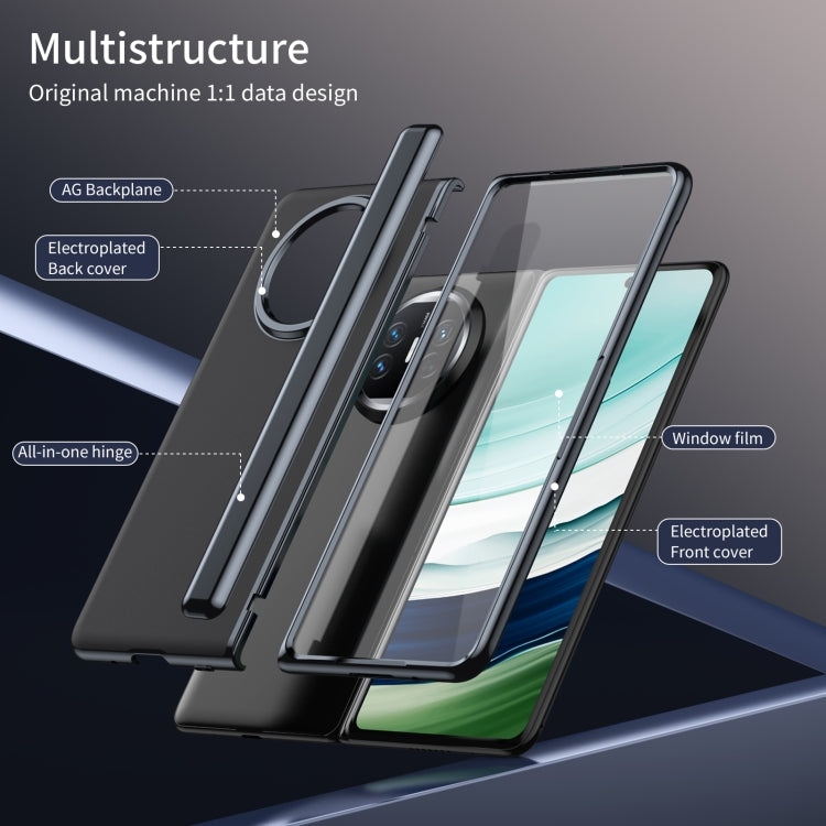 For Huawei Mate X5 Integrated AG Frosted Vacuum Plating Phone Case(Black) - Huawei Cases by PMC TechLife | Online Shopping South Africa | PMC TechLife | Buy Now Pay Later Mobicred