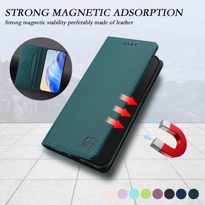 For Huawei Pura 70 Pro / Pura 70 Pro+ RC01 Dual-Folded Magnetic Suction RFID Leather Phone Case(Dark Green) - Huawei Cases by PMC Jewellery | Online Shopping South Africa | PMC Jewellery | Buy Now Pay Later Mobicred