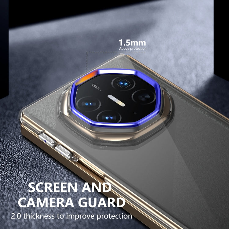 For Huawei Mate XT Ultimate Design lce Folding Series Integrated Clear PC Phone Case(Royal Blue) - Huawei Cases by PMC TechLife | Online Shopping South Africa | PMC TechLife | Buy Now Pay Later Mobicred
