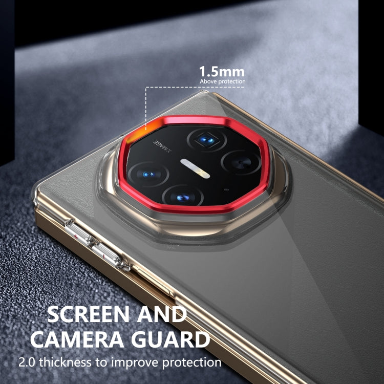 For Huawei Mate XT Ultimate Design lce Folding Series Integrated Clear PC Phone Case(Red) - Huawei Cases by PMC TechLife | Online Shopping South Africa | PMC TechLife | Buy Now Pay Later Mobicred