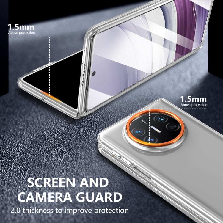 For Huawei Mate X3 lce Folding Series Integrated Clear PC Phone Case(Orange) - Huawei Cases by PMC TechLife | Online Shopping South Africa | PMC TechLife | Buy Now Pay Later Mobicred