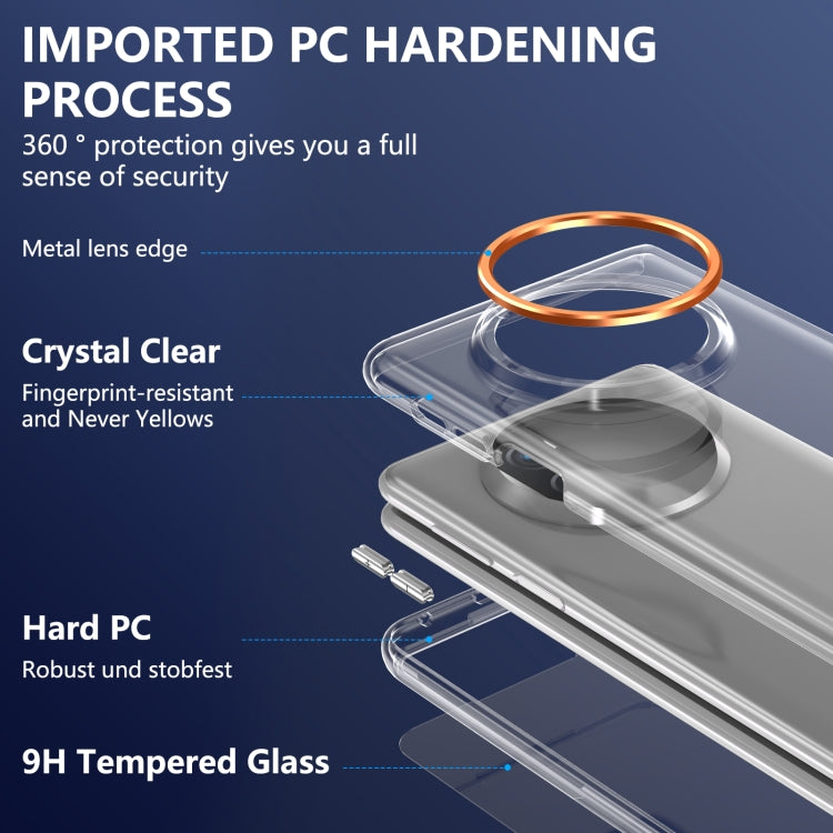 For Huawei Mate X3 lce Folding Series Integrated Clear PC Phone Case(Orange) - Huawei Cases by PMC TechLife | Online Shopping South Africa | PMC TechLife | Buy Now Pay Later Mobicred