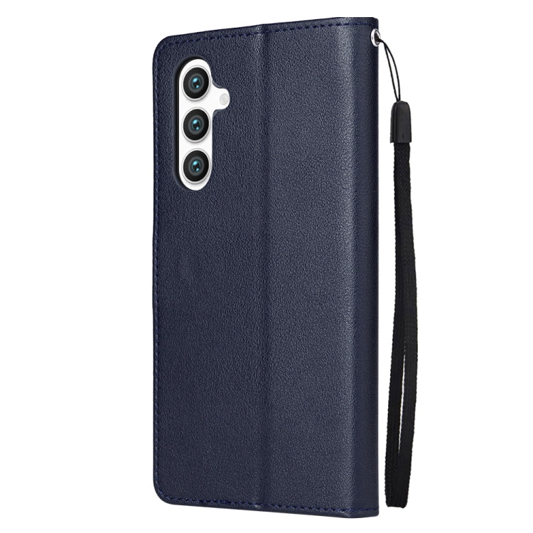 For Samsung Galaxy S25+ 5G 3-Card Slots Multifunctional Leather Phone Case(Blue) - Galaxy S25+ 5G Cases by PMC Jewellery | Online Shopping South Africa | PMC Jewellery | Buy Now Pay Later Mobicred