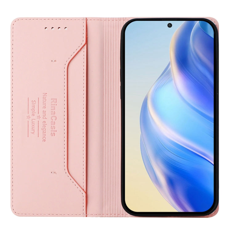 For Ulefone Note 16 Pro RC01 Dual-Folded Magnetic Suction RFID Leather Phone Case(Pink) - free shipping - PMC TechLife - Order now!