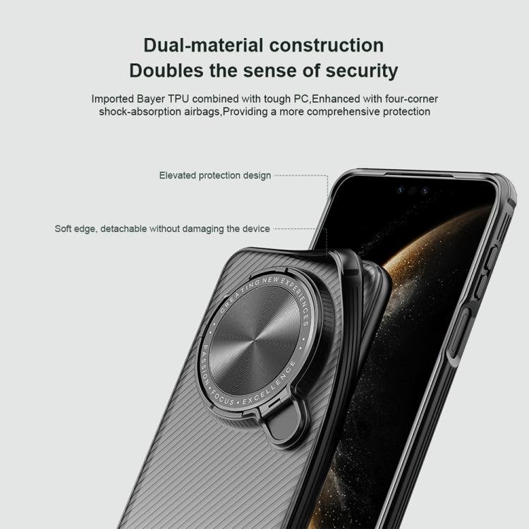 For Huawei Mate 70 Pro / 70 Pro+ NILLKIN CamShield Prop Translucent PC Phone Case(Black) - free shipping - PMC TechLife - Order now!