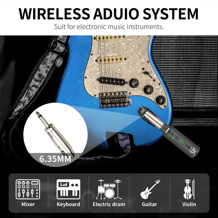 XTUGA SF-1 Wireless XLR Transmitter & Receiver UHF Wireless Adapter for Wired Mic / Guitar(Black) - Microphone by XTUGA | Online Shopping South Africa | PMC TechLife | Buy Now Pay Later Mobicred