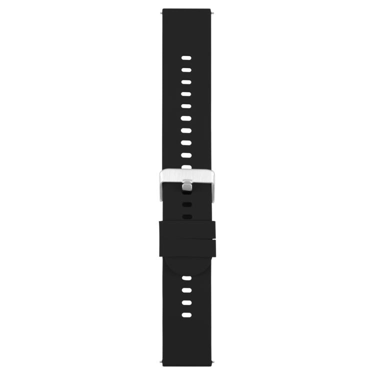 18mm Solid Color Steel Buckle Silicone Watch Band(Black) - 18mm Bands by PMc TechLife | Online Shopping South Africa | PMc TechLife | Buy Now Pay Later Mobicred