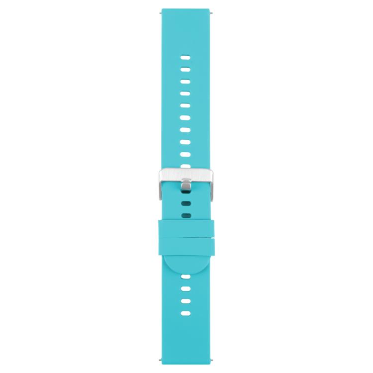 18mm Solid Color Steel Buckle Silicone Watch Band(Lake Blue) - free shipping - PMc TechLife - Order now!