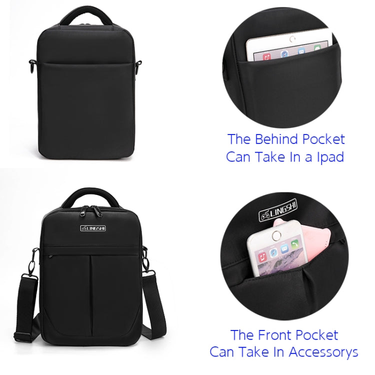 LINGSHI For DJI Mavic Air 2 Heightened Portable Shoulder Storage Bag Protective Box(Black) - Carry Cases & Bags by PMC TechLife | Online Shopping South Africa | PMC TechLife | Buy Now Pay Later Mobicred