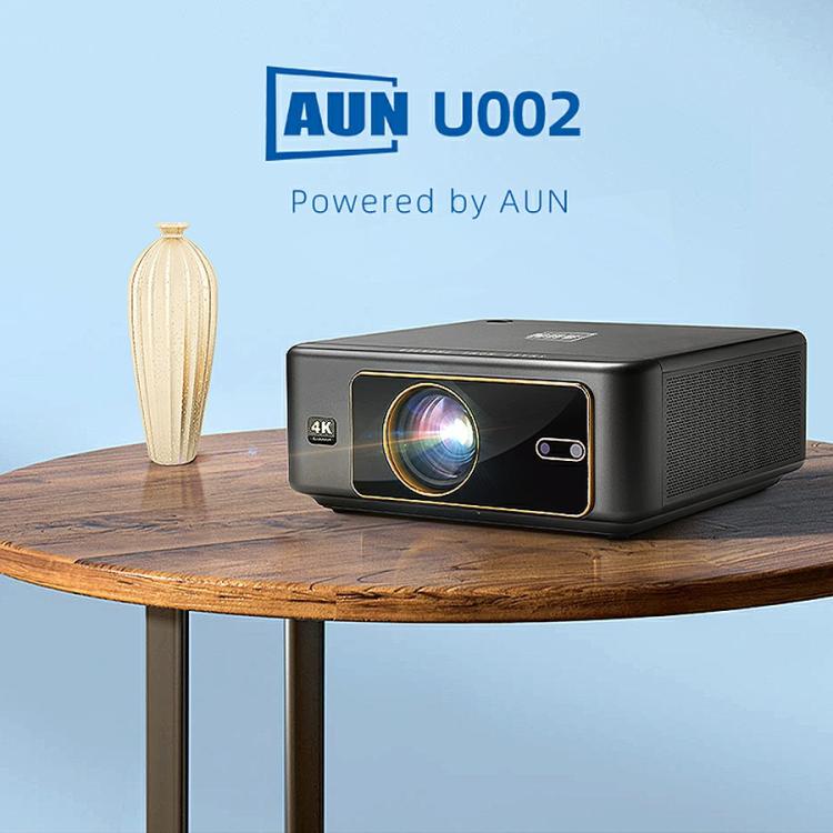 AUN U002 1920x1080P 970ANSI Android 12 Home Theater Smart Projector, EU Plug(Dark Grey) - LED Projector by AUN | Online Shopping South Africa | PMc TechLife | Buy Now Pay Later Mobicred