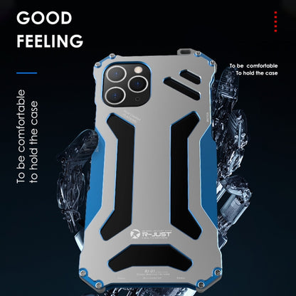 For iPhone 12 Pro Max R-JUST Shockproof Armor Metal Protective Case(Blue) - iPhone 12 Pro Max Cases by R-JUST | Online Shopping South Africa | PMC Jewellery