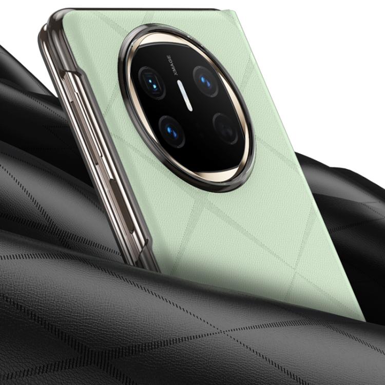 For Huawei Mate X3 Plain Leather Embossed MagSafe Magnetic Phone Leather Case(Black) - free shipping - PMC TechLife - Order now!
