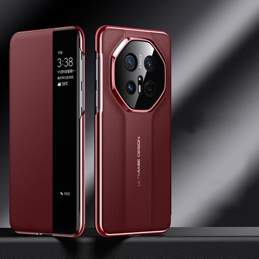 For Huawei Mate 70 Pro / 70 Pro+ Smart View Window Imitation Ultimate Design Phone Case(Red) - Huawei Cases by PMC Jewellery | Online Shopping South Africa | PMC Jewellery | Buy Now Pay Later Mobicred