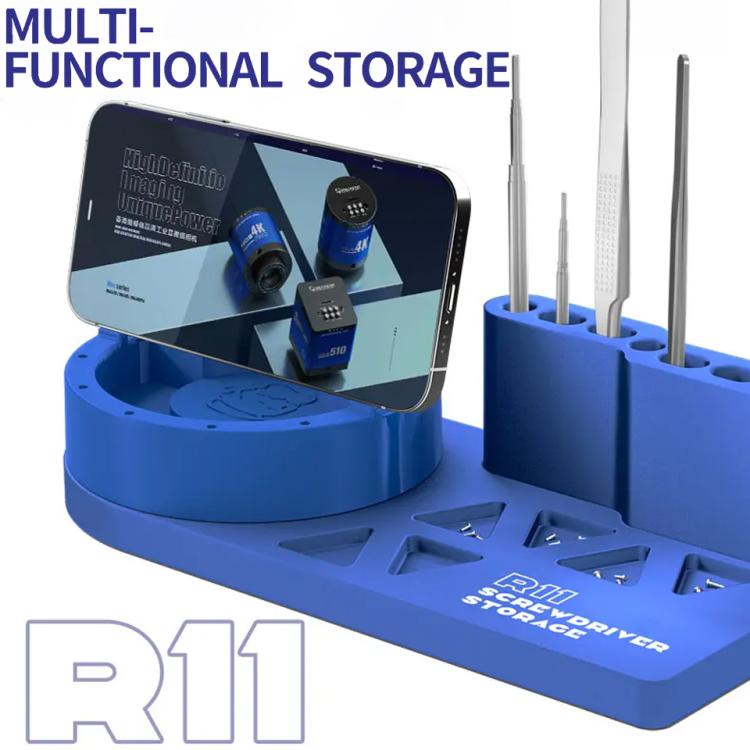 Mechanic R11 Tweezer / Screwdriver Aluminum Alloy Storage Rack with Phone Holder Function - Tool Boxes & Bags by MECHANIC | Online Shopping South Africa | PMC Jewellery | Buy Now Pay Later Mobicred