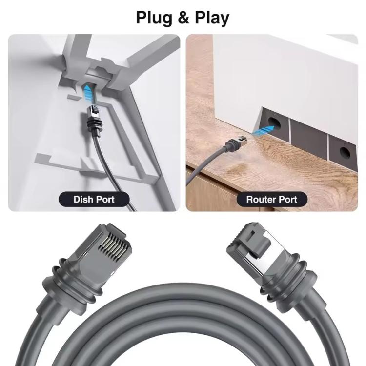 Onten SL301 Starlink Gen3 CAT6 1000Mbps Ethernet Connection Cable, Length:50m(Dark Grey) - free shipping - PMC TechLife - Order now!