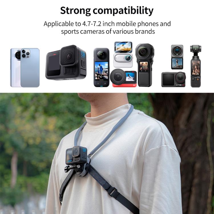 Magnetic Neck Mount Anti-shake Bracket, Type:3 in 1 J-Hook Buckle - free shipping - PMC TechLife - Order now!