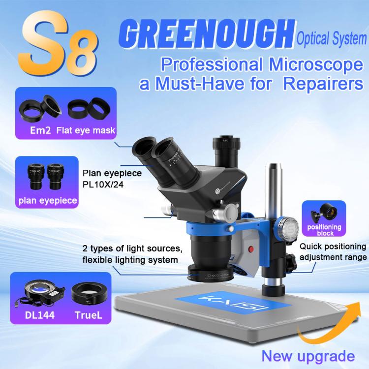 Kaisi S8 6.7-52X Zoom Trinocular Stereo Microscope Set - free shipping - PMc TechLife - Order now!