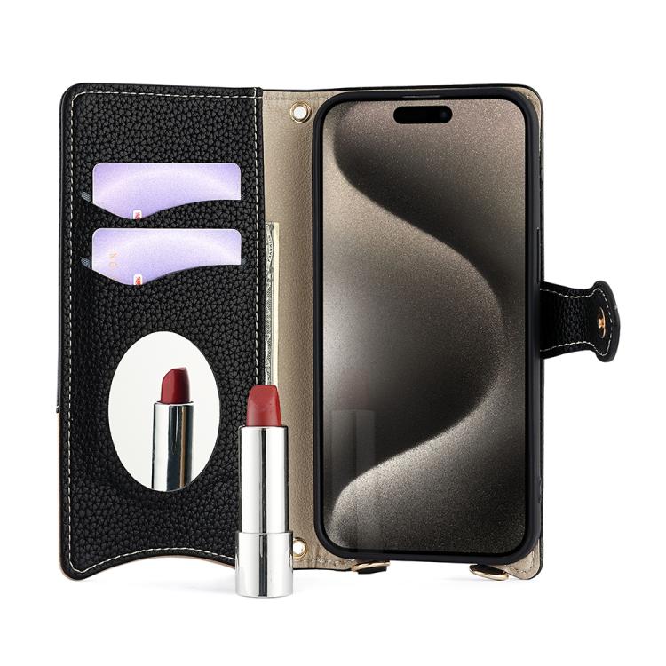For Honor 200 Crossbody Chain Fishtail Litchi Leather Phone Case(Black) - Honor Cases by PMC TechLife | Online Shopping South Africa | PMC TechLife | Buy Now Pay Later Mobicred